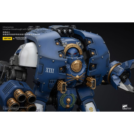JoyToy - Marines Espaciales - Ultramarines - Leviatán Dreadnought con Lanza Melta Ciclónica y Garras de Asedio 1/18