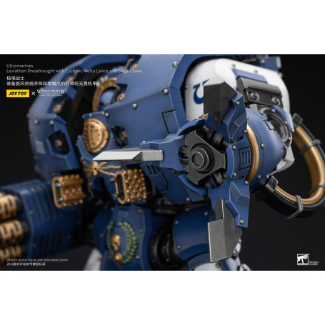 JoyToy - Marines Espaciales - Ultramarines - Leviatán Dreadnought con Lanza Melta Ciclónica y Garras de Asedio 1/18