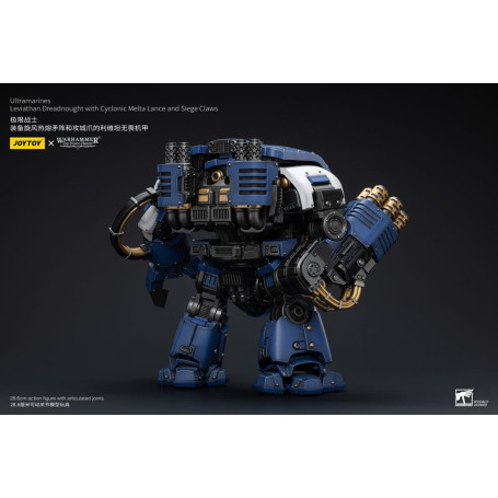 JoyToy - Marines Espaciales - Ultramarines - Leviatán Dreadnought con Lanza Melta Ciclónica y Garras de Asedio 1/18