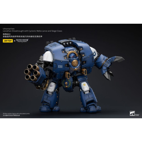 JoyToy - Marines Espaciales - Ultramarines - Leviatán Dreadnought con Lanza Melta Ciclónica y Garras de Asedio 1/18