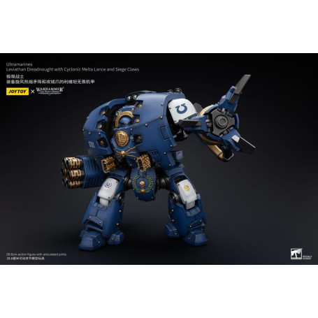 JoyToy - Marines Espaciales - Ultramarines - Leviatán Dreadnought con Lanza Melta Ciclónica y Garras de Asedio 1/18