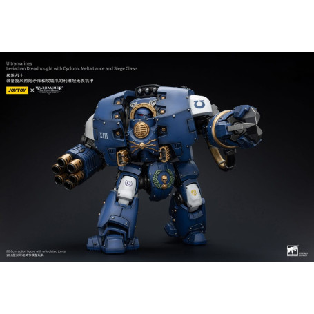 JoyToy - Marines Espaciales - Ultramarines - Leviatán Dreadnought con Lanza Melta Ciclónica y Garras de Asedio 1/18