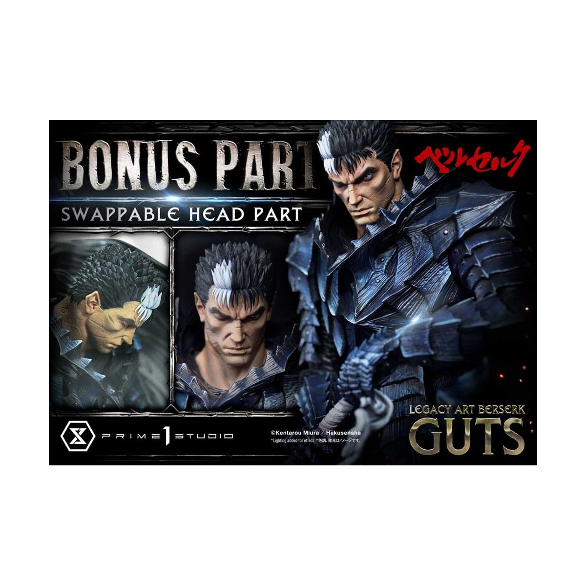 Prime 1 Studio Berserk - Kentaro Miura Legacy Art Berserker GUTS Bonus Version Estatua a escala 1/6