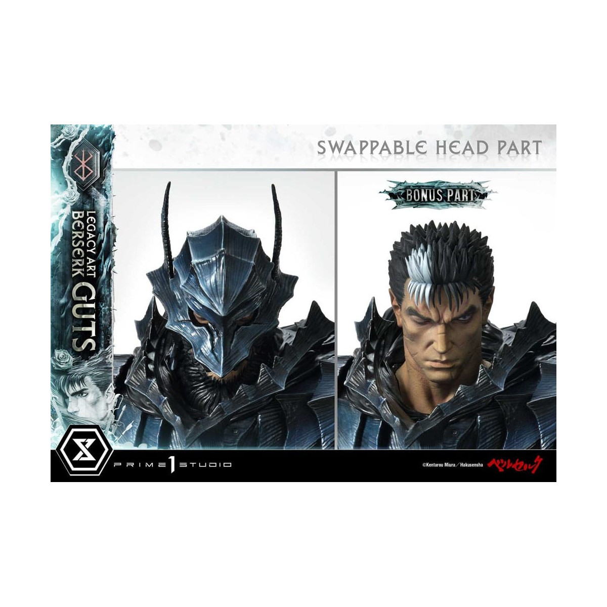 Prime 1 Studio Berserk - Kentaro Miura Legacy Art Berserker GUTS Bonus Version Estatua a escala 1/6