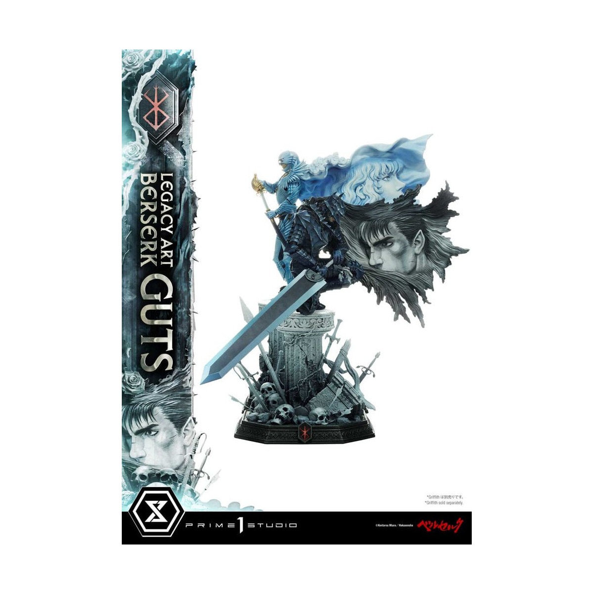 Prime 1 Studio Berserk - Kentaro Miura Legacy Art Berserker GUTS Bonus Version Estatua a escala 1/6