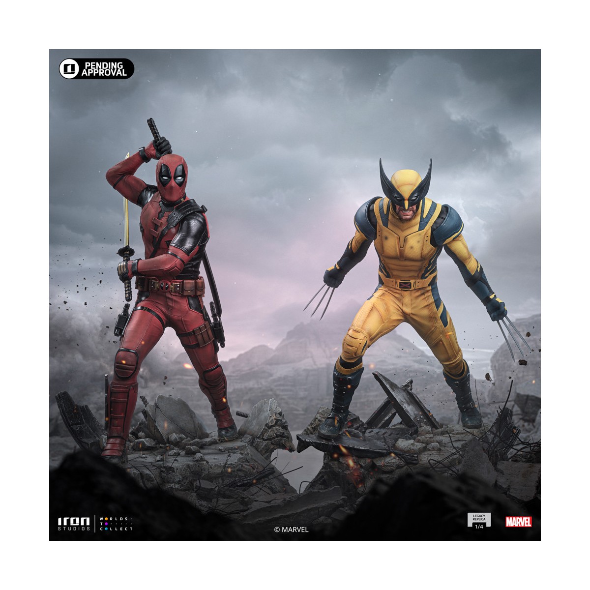 Iron Studios Marvel - Wolverine Legacy Replica 1/4 - Deadpool & Wolverine