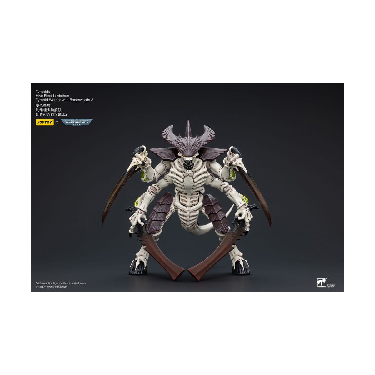 JoyToy Tiránidos - Flota Colmena Guerrero Leviatán con Espadas Hueso 2 1/18 - Warhammer 40K