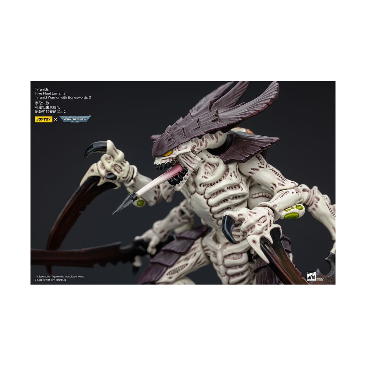 JoyToy Tiránidos - Flota Colmena Guerrero Leviatán con Espadas Hueso 2 1/18 - Warhammer 40K