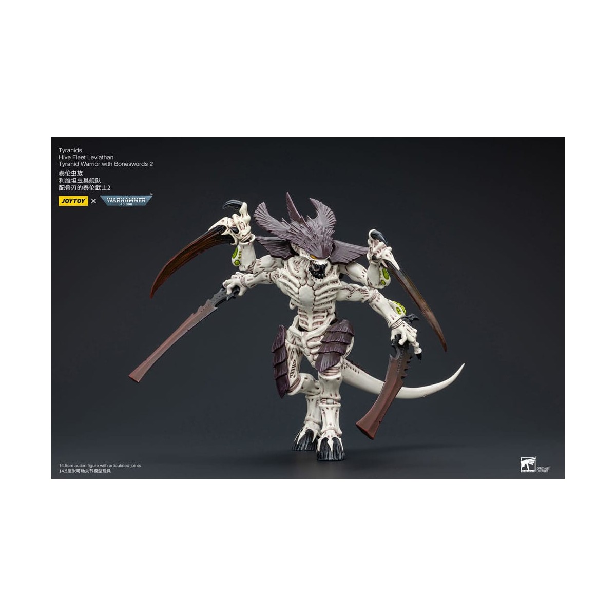 JoyToy Tiránidos - Flota Colmena Guerrero Leviatán con Espadas Hueso 2 1/18 - Warhammer 40K
