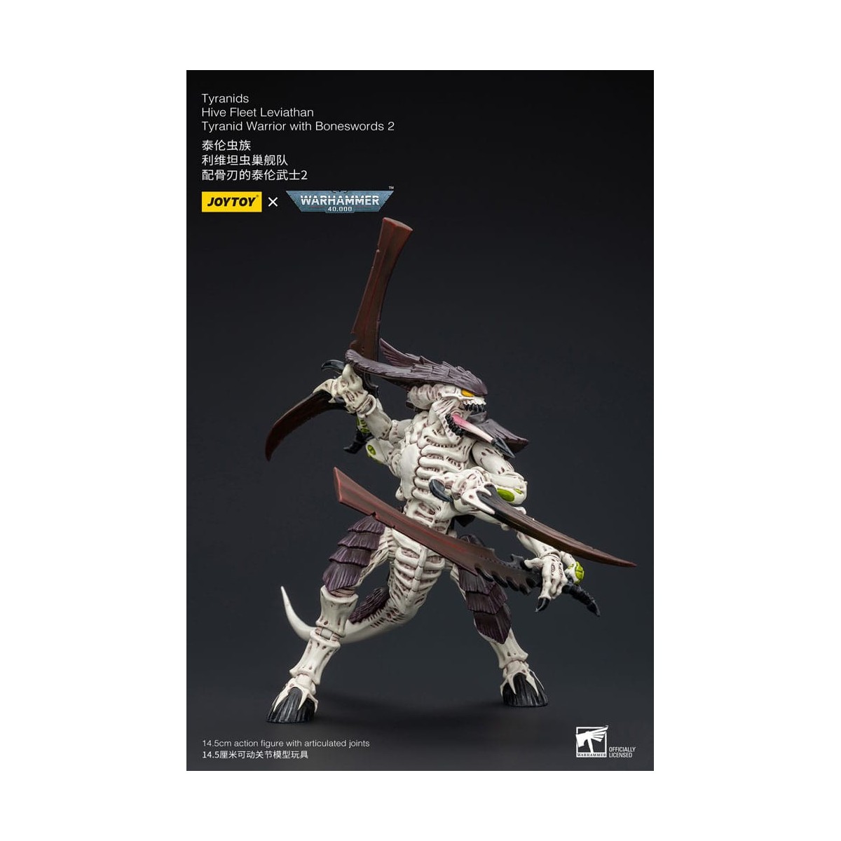 JoyToy Tiránidos - Flota Colmena Guerrero Leviatán con Espadas Hueso 2 1/18 - Warhammer 40K