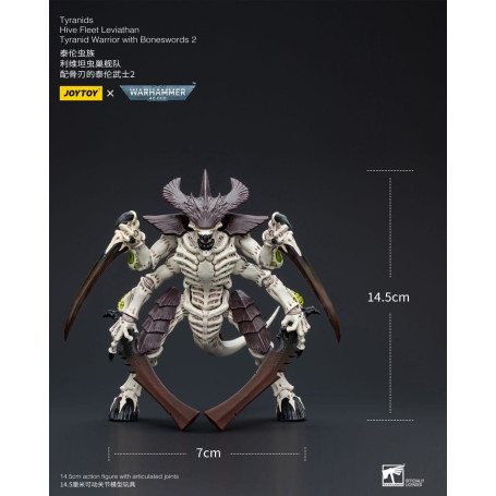 JoyToy Tiránidos - Flota Colmena Guerrero Leviatán con Espadas Hueso 2 1/18 - Warhammer 40K