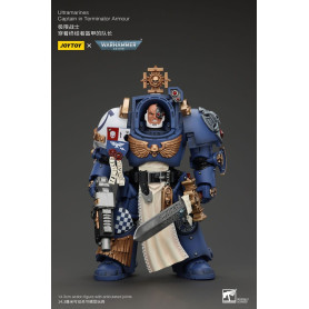 JoyToy - Marines Espaciales - Ultramarines - Ultramarines Capitán Con Armadura Terminator 1/18