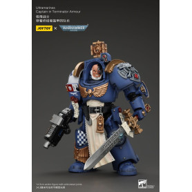 JoyToy - Marines Espaciales - Ultramarines - Ultramarines Capitán Con Armadura Terminator 1/18