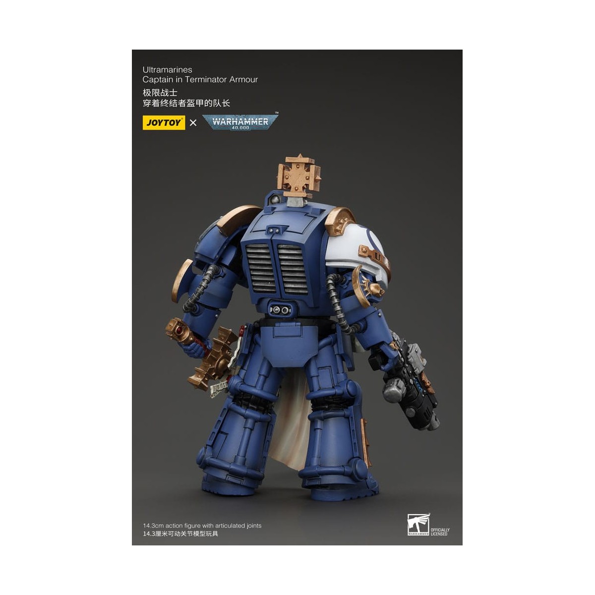JoyToy - Marines Espaciales - Ultramarines - Ultramarines Capitán Con Armadura Terminator 1/18