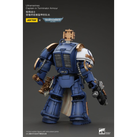 JoyToy - Marines Espaciales - Ultramarines - Ultramarines Capitán Con Armadura Terminator 1/18