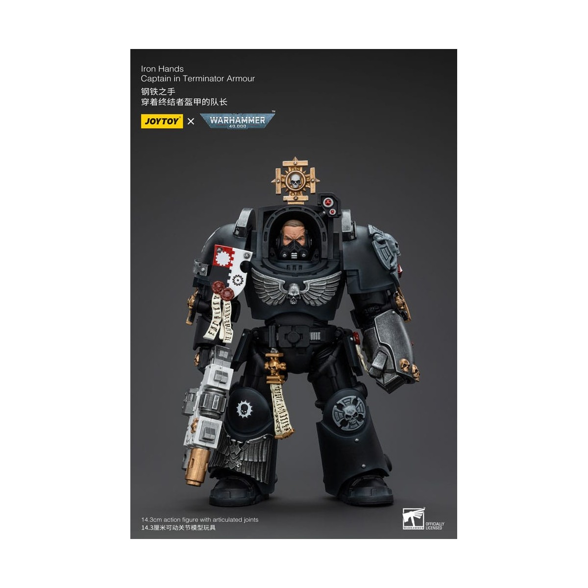 JoyToy Marines Espaciales - Manos de Hierro - Capitán con armadura Terminator - Warhammer 40K