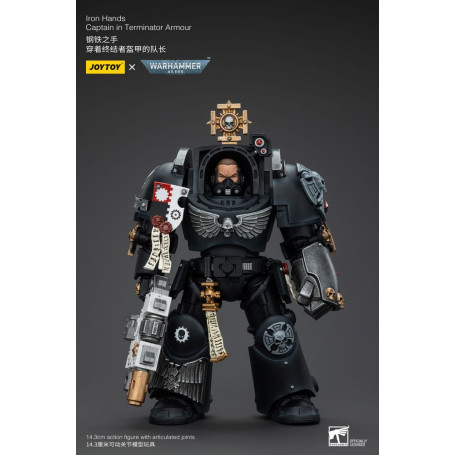 JoyToy Marines Espaciales - Manos de Hierro - Capitán con armadura Terminator - Warhammer 40K