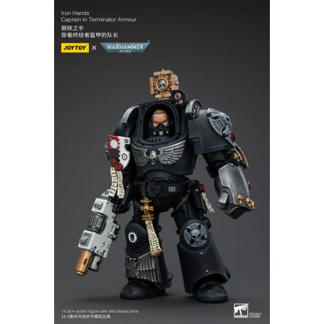 JoyToy Marines Espaciales - Manos de Hierro - Capitán con armadura Terminator - Warhammer 40K
