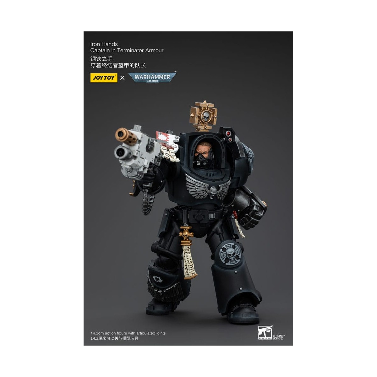 JoyToy Marines Espaciales - Manos de Hierro - Capitán con armadura Terminator - Warhammer 40K