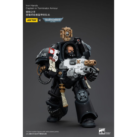 JoyToy Marines Espaciales - Manos de Hierro - Capitán con armadura Terminator - Warhammer 40K