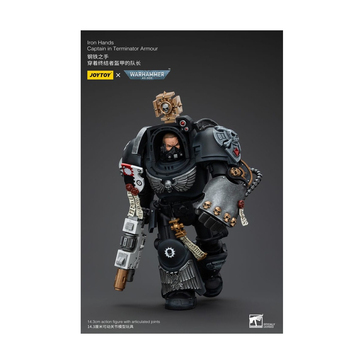 JoyToy Marines Espaciales - Manos de Hierro - Capitán con armadura Terminator - Warhammer 40K