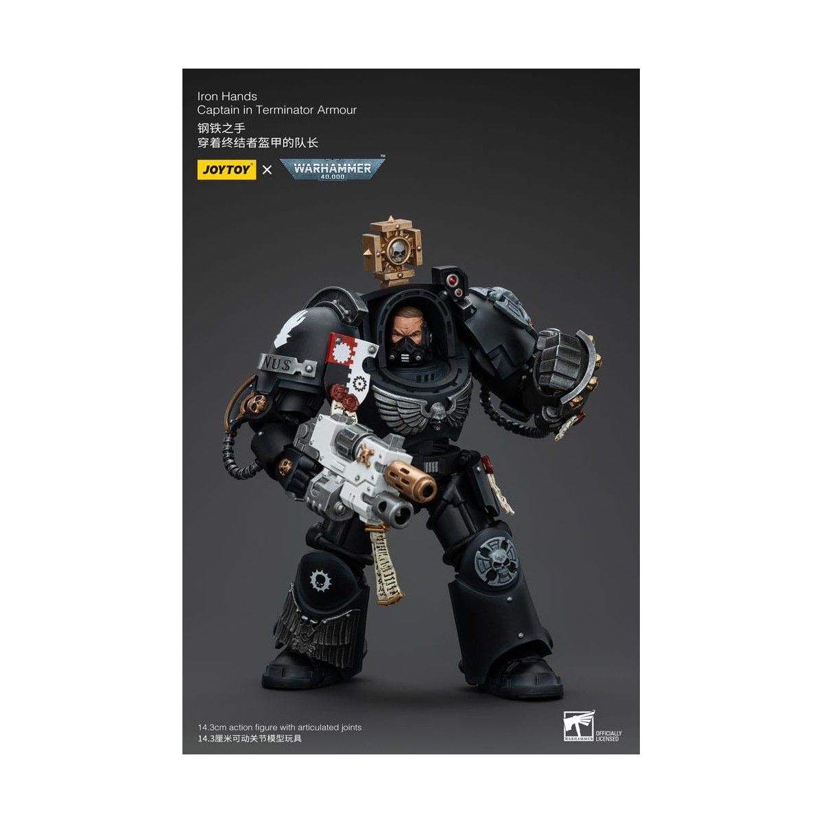 JoyToy Marines Espaciales - Manos de Hierro - Capitán con armadura Terminator - Warhammer 40K