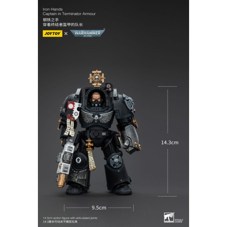 JoyToy Marines Espaciales - Manos de Hierro - Capitán con armadura Terminator - Warhammer 40K