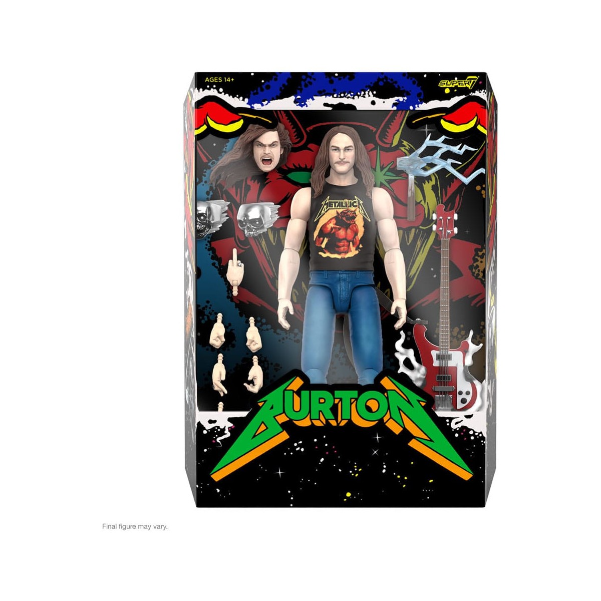 Super 7 - Metallica Wave 2 - Ultimates Cliff Burton "Póster Superhéroe