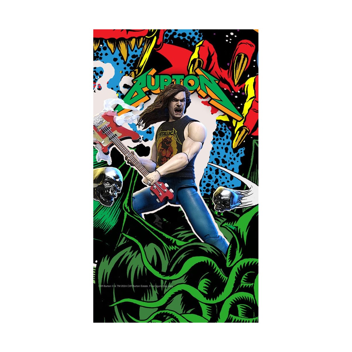 Super 7 - Metallica Wave 2 - Ultimates Cliff Burton "Póster Superhéroe