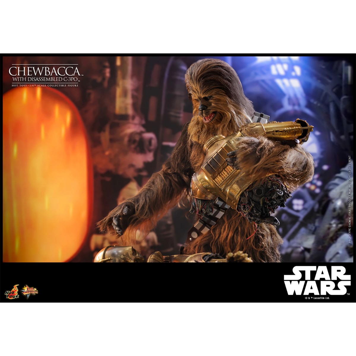 Hot toys Star Wars: Chewbacca con C-3PO desmontado MMS 1/6 - El Imperio Contraataca