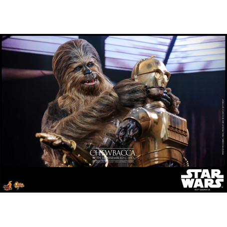 Hot toys Star Wars: Chewbacca con C-3PO desmontado MMS 1/6 - El Imperio Contraataca
