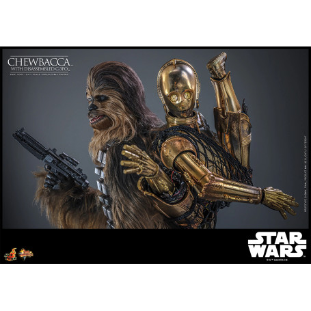 Hot toys Star Wars: Chewbacca con C-3PO desmontado MMS 1/6 - El Imperio Contraataca