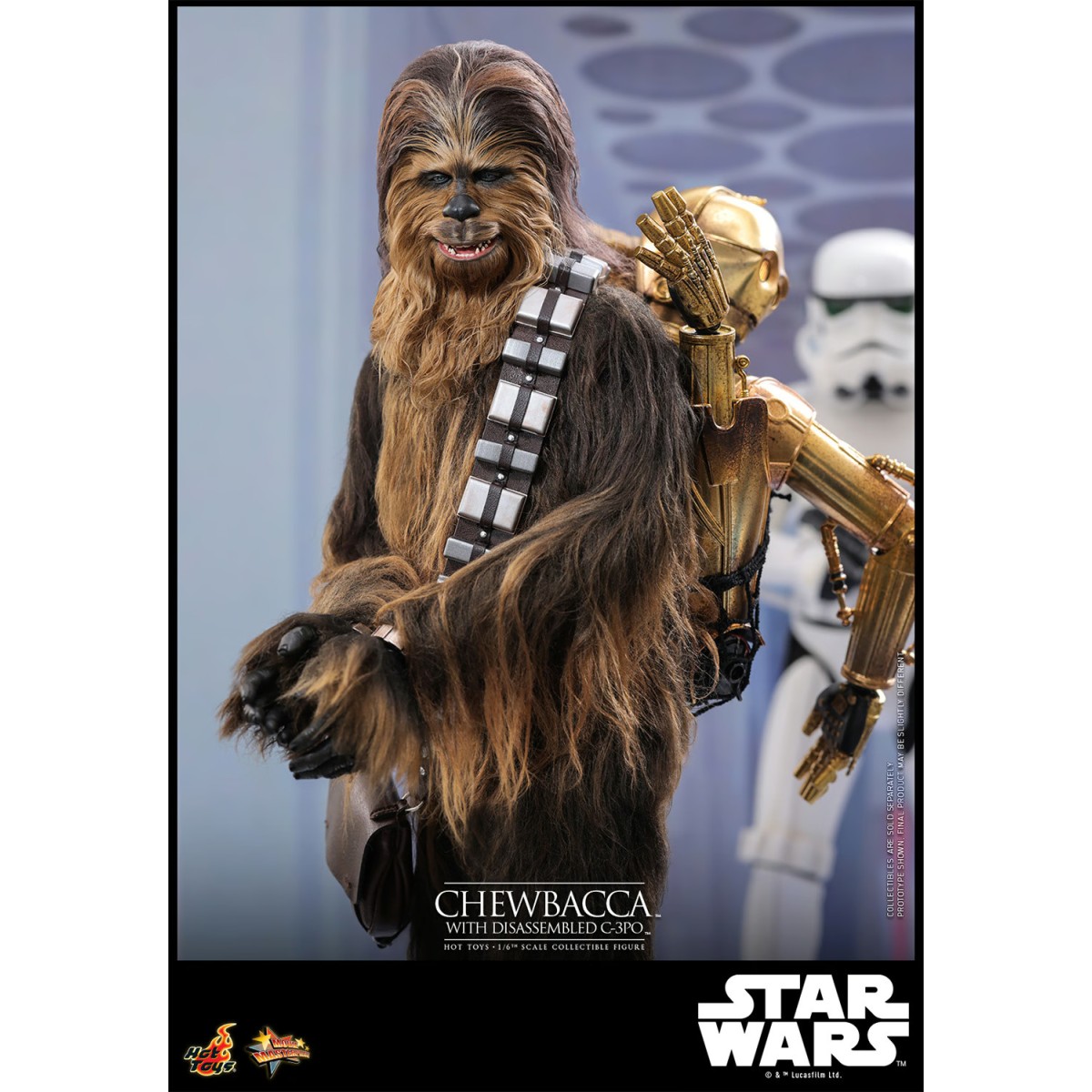 Hot toys Star Wars: Chewbacca con C-3PO desmontado MMS 1/6 - El Imperio Contraataca
