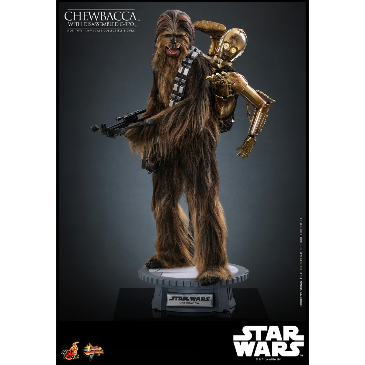 Hot toys Star Wars: Chewbacca con C-3PO desmontado MMS 1/6 - El Imperio Contraataca