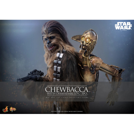 Hot toys Star Wars: Chewbacca con C-3PO desmontado MMS 1/6 - El Imperio Contraataca