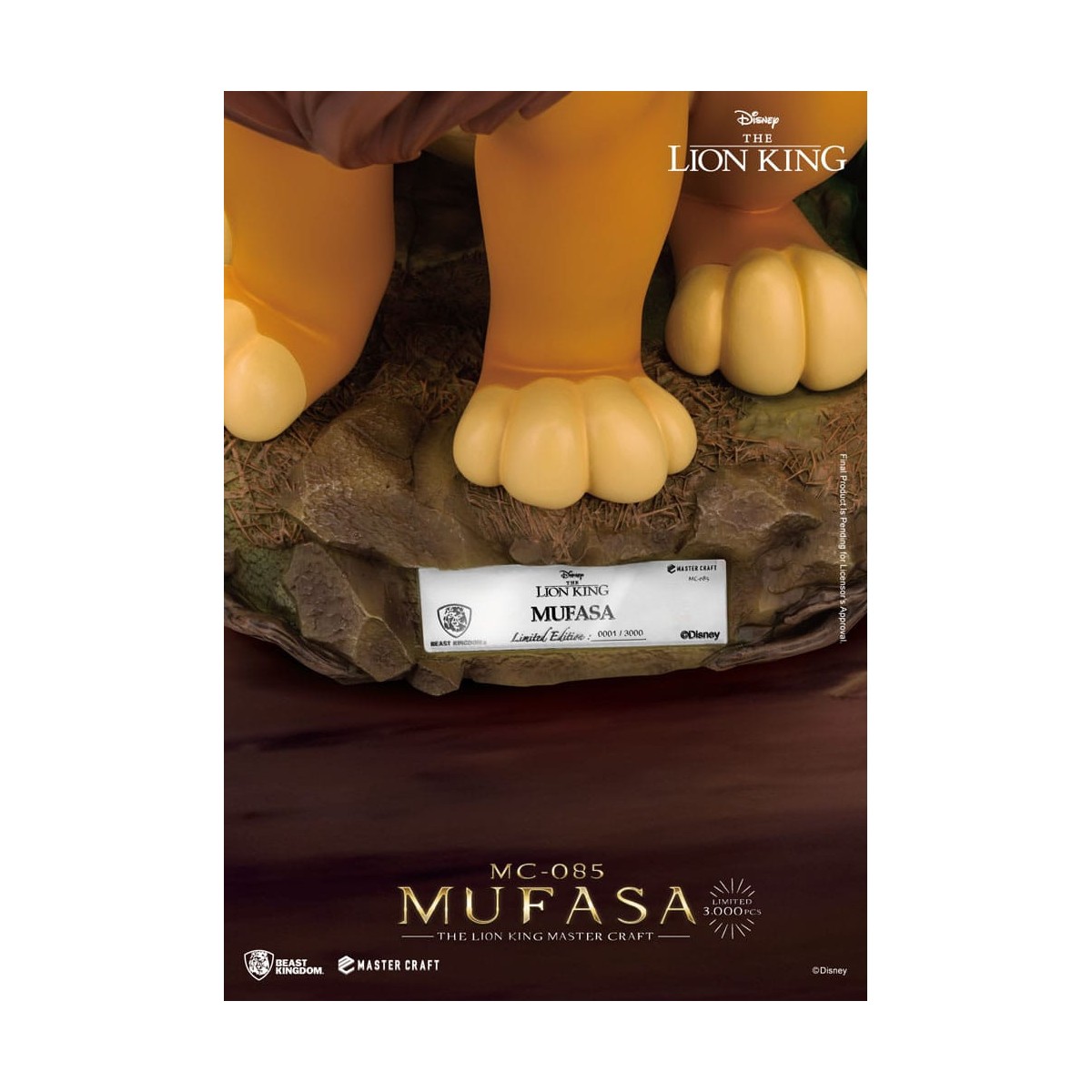 Disney - Beast Kingdom Master Craft Mufasa - El Rey León