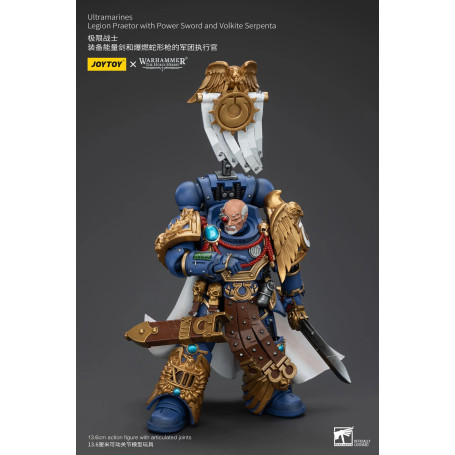 JoyToy - Ultramarines - Pretor de la Legión con Espada de Poder y Serpenta Volkita 1/18 - La Herejía de Horus