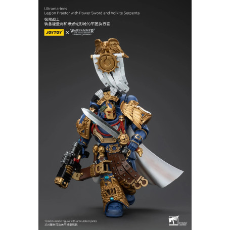 JoyToy - Ultramarines - Pretor de la Legión con Espada de Poder y Serpenta Volkita 1/18 - La Herejía de Horus