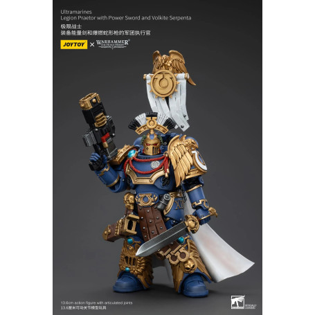 JoyToy - Ultramarines - Pretor de la Legión con Espada de Poder y Serpenta Volkita 1/18 - La Herejía de Horus