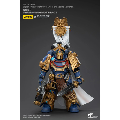 JoyToy - Ultramarines - Pretor de la Legión con Espada de Poder y Serpenta Volkita 1/18 - La Herejía de Horus