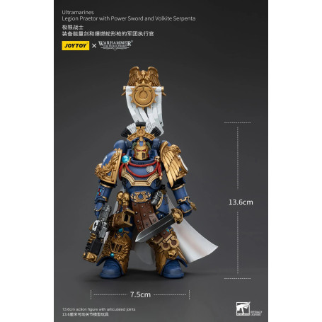 JoyToy - Ultramarines - Pretor de la Legión con Espada de Poder y Serpenta Volkita 1/18 - La Herejía de Horus
