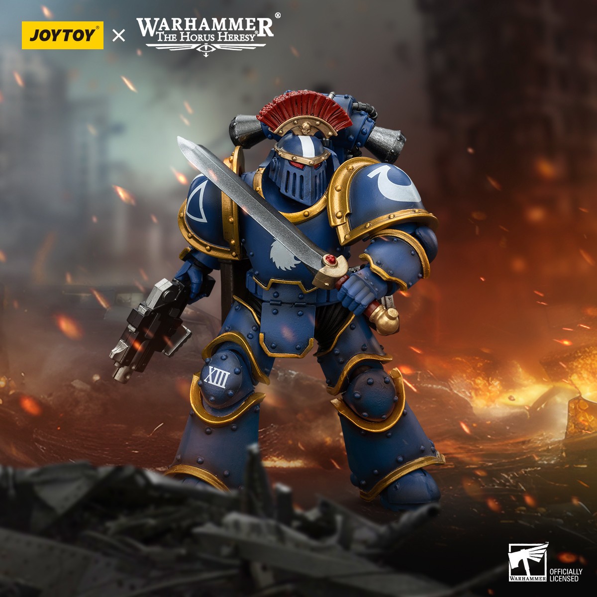 JoyToy - Ultramarines - Sargento de Escuadra Táctica de la Legión MKIII con Espada de Poder 1/18 - La Herejía de Horus