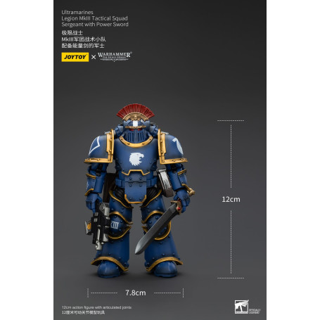 JoyToy - Ultramarines - Sargento de Escuadra Táctica de la Legión MKIII con Espada de Poder 1/18 - La Herejía de Horus