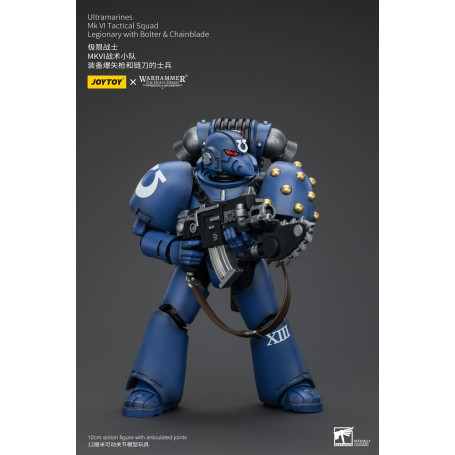 JoyToy - Ultramarines - Legión MKVI Escuadra Táctica Legionario con Bolter y Chainblade 1/18 - La Herejía de Horus