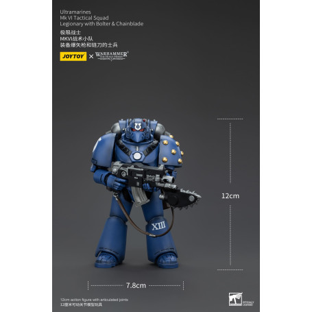 JoyToy - Ultramarines - Legión MKVI Escuadra Táctica Legionario con Bolter y Chainblade 1/18 - La Herejía de Horus
