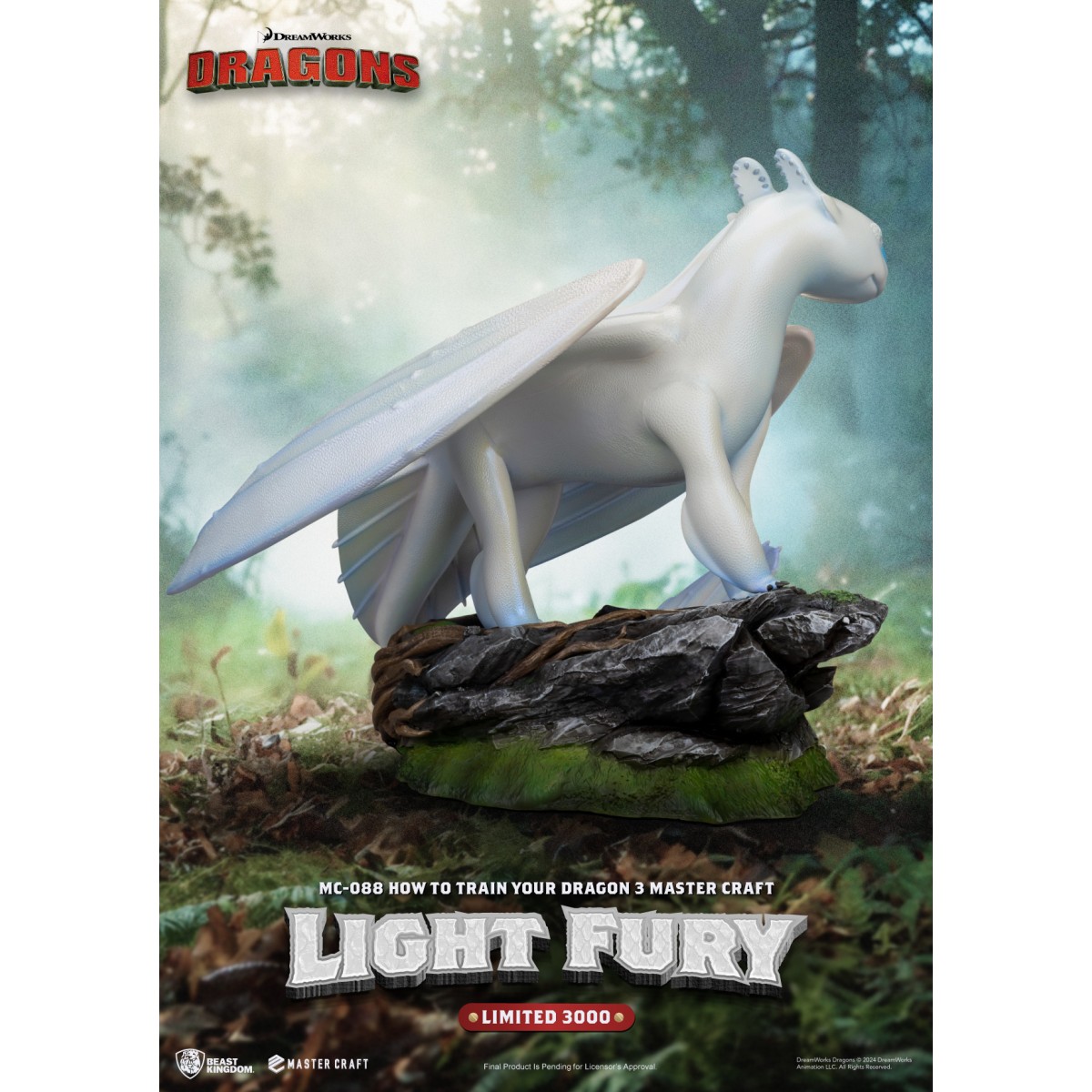 Beast Kingdom - Cómo entrenar a tu dragón: El mundo oculto Master Craft Toothless - Dragones desdentados 3: El mundo oculto.