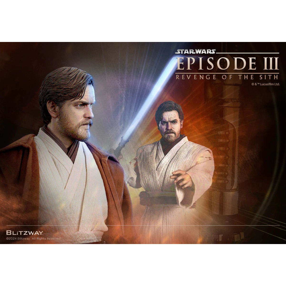 Estatua Blitzway Superb Scale - Obi-Wan Kenobi Versión Estándar 1/4 - Star Wars Episodio III