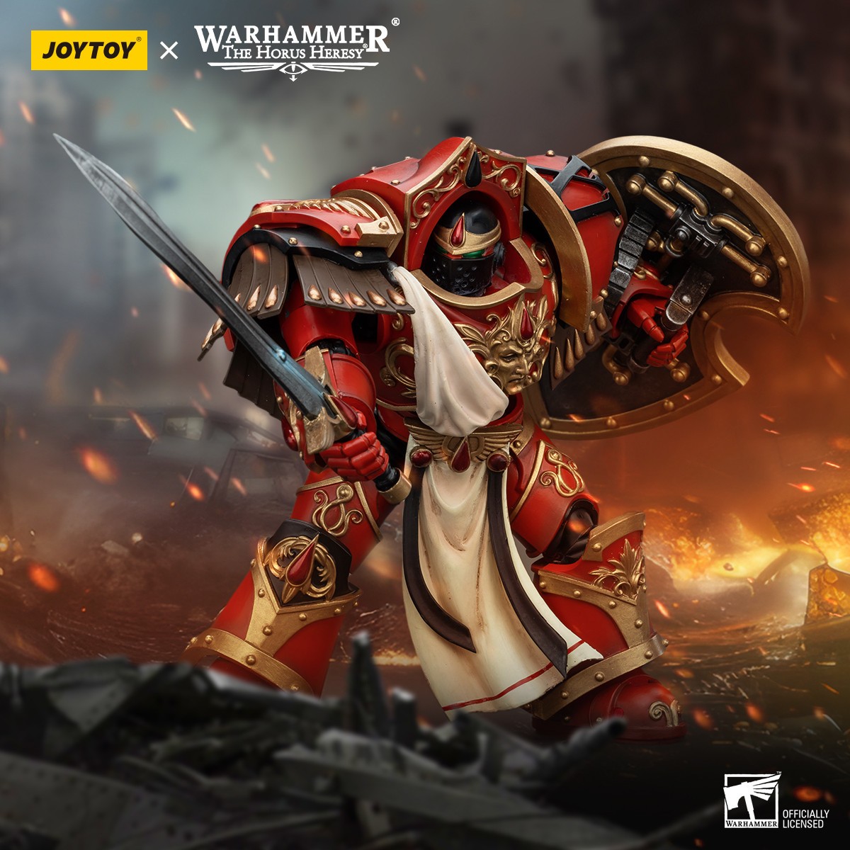 Joytoy -  Warhammer - Blood Angels - Crimson Paladins Squad - Crimson Paladin with Iliastus Assault Cannon