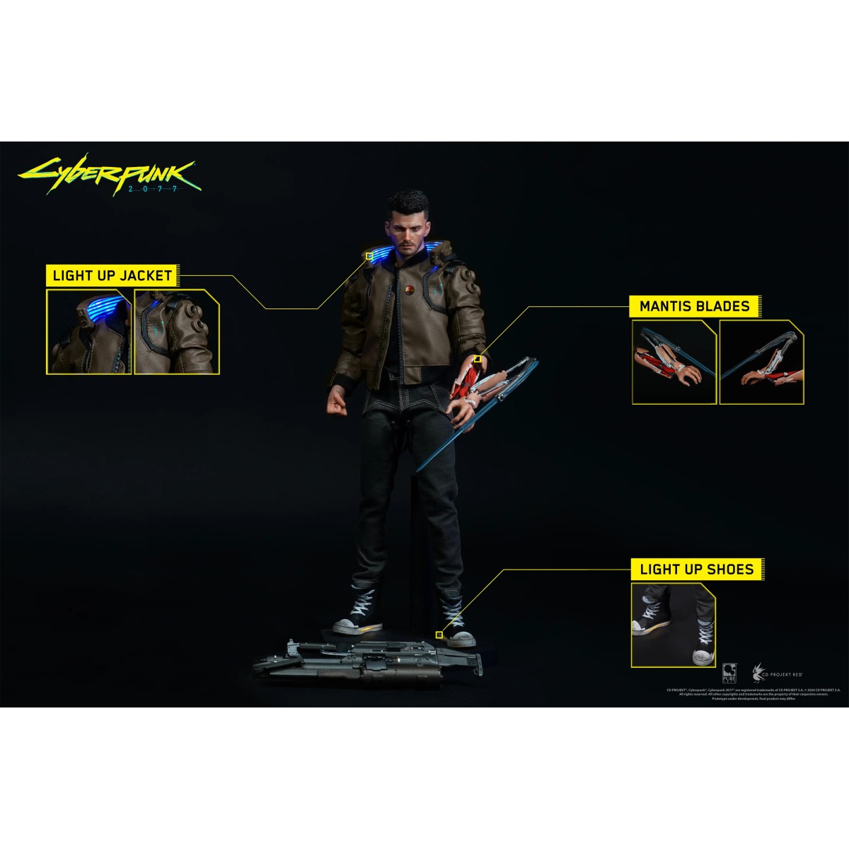 Pure Arts - V Masculino, V Femenino y Yaiba Kusanagi Ultimate Set 1/6 - Cyberpunk 2077