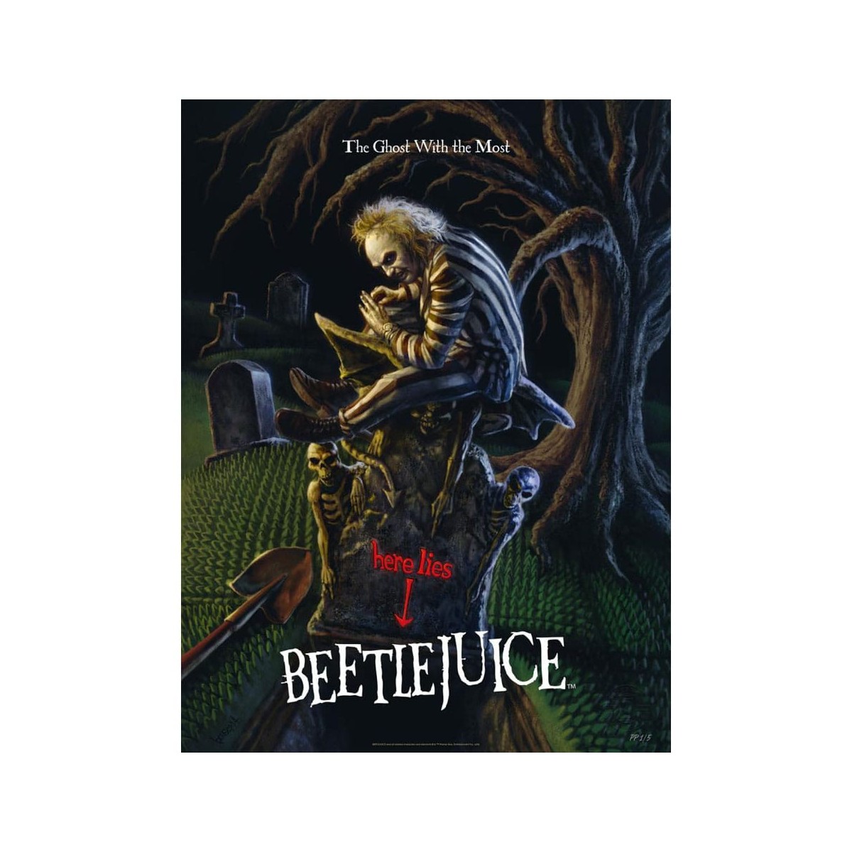 Impresión Sideshow Beetlejuice - Impresión artística El fantasma con más - 46 x 61 cm - sin marco